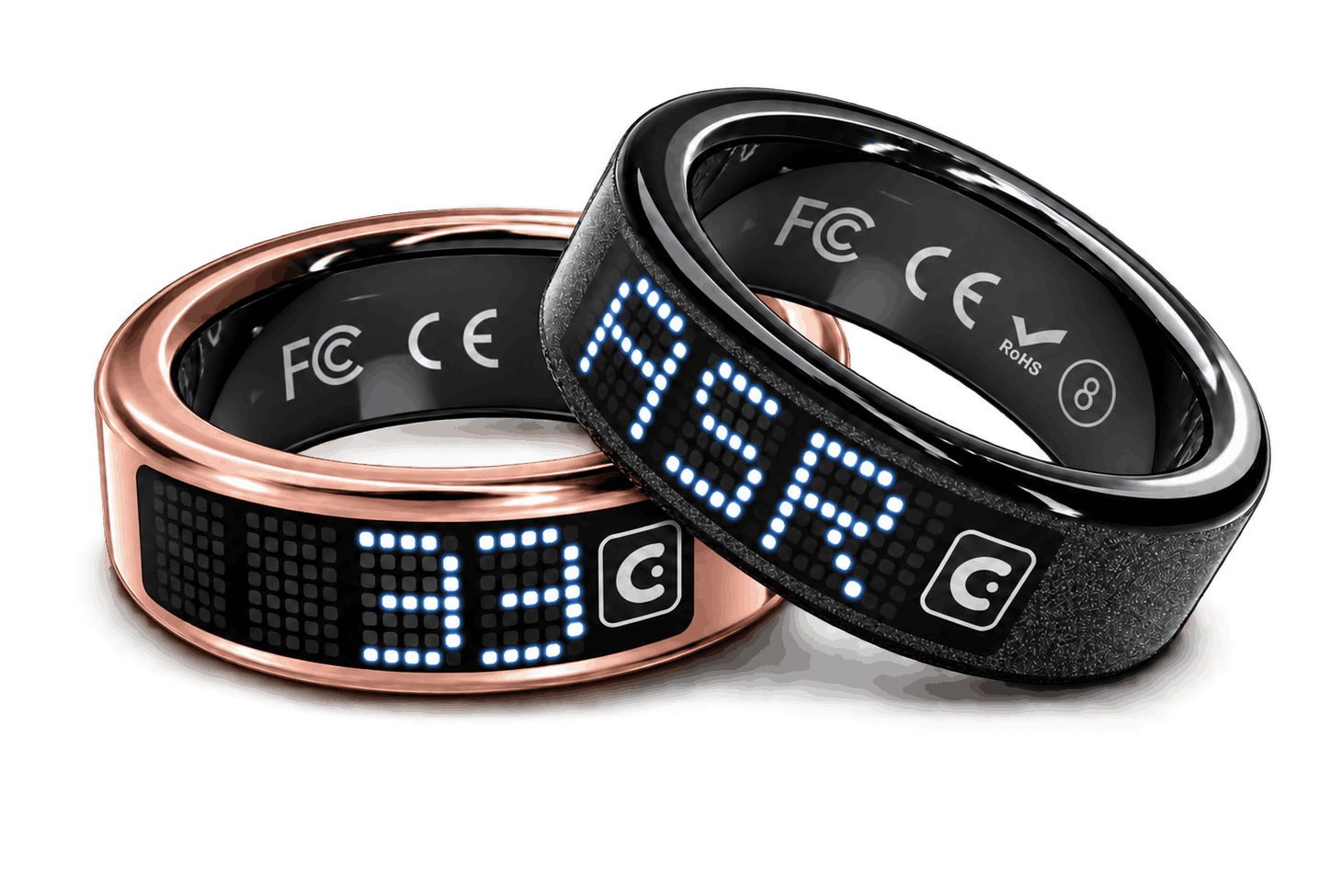 iTasbeeh Daily Ring in rose gold and black